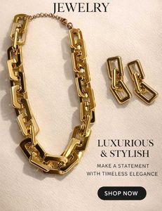 Statement Chain Link Necklace & Earring Set
