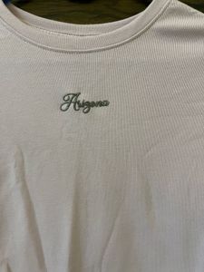 embellish fitted lilac top