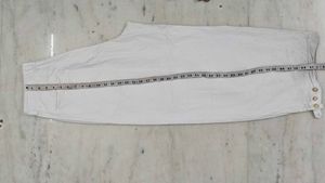White Wide Leg Cropped Pants