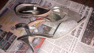 Sparkly Silver Heels