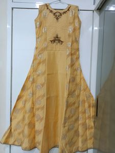 Elegant Yellow Anarkali Suit