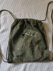 Stylish Embellished Drawstring Backpack