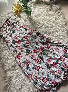 Floral Strapless Maxi Dress