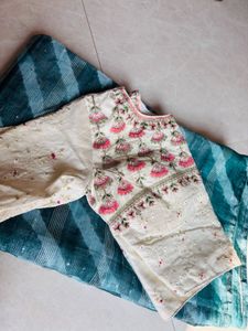 Elegant Embroidered Blouse & Saree