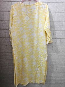 Yellow Floral Print kurta set
