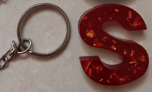 Resin Alphabet Keychain