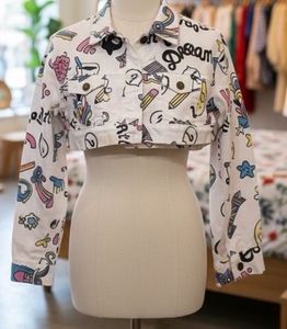 ✨Girls' Printed Short Denim Jacket