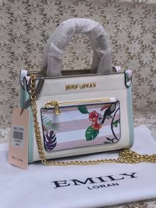 EMILY LORAN MINI HAND BAG WITH GOLD CHAIN