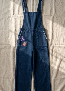 LeShop Jeans Trendy Dark Wash Denim Dungarees / Ov