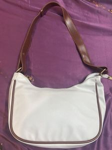 White Leather Shoulder Bag