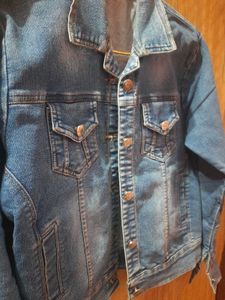Blue casual denim jacket