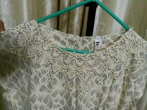 Sheer Lace Tunic Top