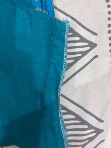 Elegant Teal Banarasi Brocade Kurta:UNUSED