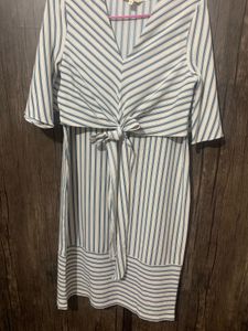 Striped Tie-Waist Dress