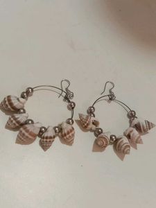 Seashell Hoop Earrings