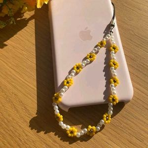 Beaded Sunflower Phone Charm🌻