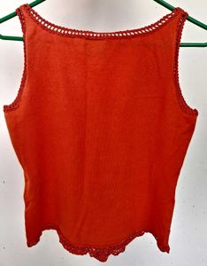 Orange Crocheted Tank Top,chatpata top,sexy look
