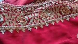 Stunning Red Embroidered Saree