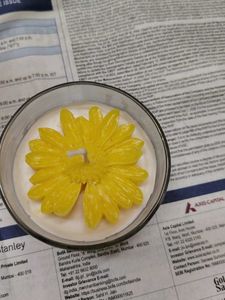 Decorative Flower Jar Candle with mint fragrance