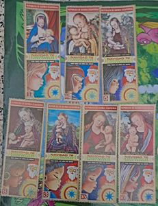 7 Vintage Guinea Equitorial Stamps Set