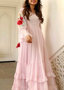 Elegant Pink Floral Gown