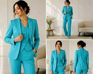 Stylish Turquoise Pantsuit Set
