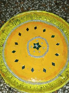 Decorative Pooja Thali/ karwa thali.