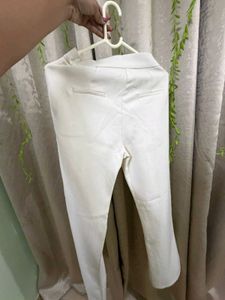 Chic White Split Flare Pants