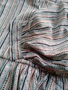 Boho Striped Blouse with Star Print