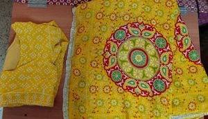 Vibrant Yellow Saree