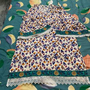 kurta and garara suit with umbrella sleeve