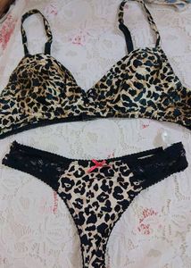 Leopard Print Bra & Panty Set