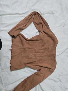 Ruched Front Long Sleeve Top