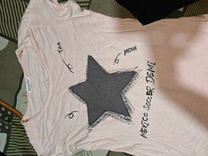 Cute Pink Star T-Shirt and pants co ord set