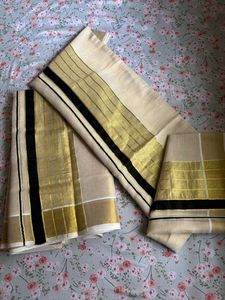 Elegant Kerala TISSUE SILK SET Saree