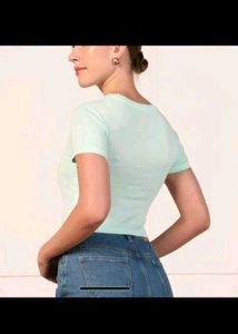 Cute Pastel Crop Top with Butterfly &amp; Flower Print