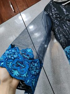 Stunning Blue Sequined Gown