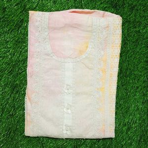 Pure Cotton silk Tie dye Unstitched Suit