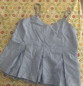 Blue Striped Spaghetti Strap Top