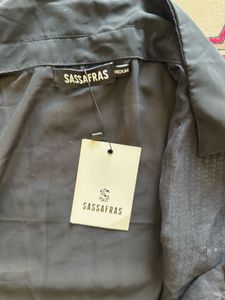 Sparkly Black Button-Up Shirt