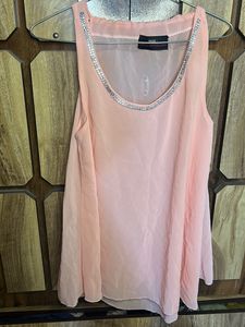 Sheer Beaded Tank Top