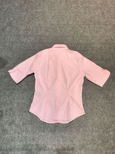 Ralph Lauren Women's Slim Fit Pink Plaid Shirt