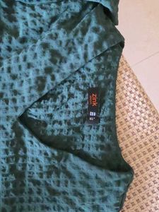 Stylish Teal Textured Midi Dress