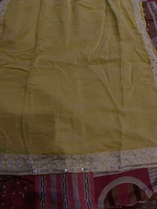 chickenkari Yellow Embroidered Kurta