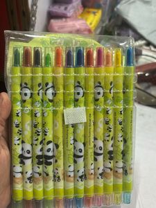 Cute Panda 12 Color Crayons