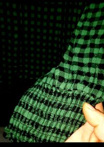 Green Plaid Button-Up Shirt