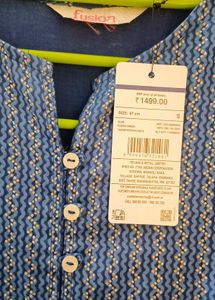 Blue Floral Tiered Kurta