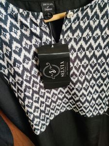 Long Side Slit Kurta With 3/4th Sleeve