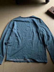 Men's Teal Heathered Long Sleeve Sweater