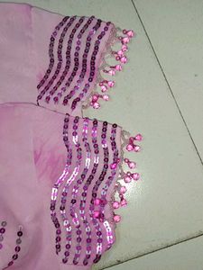 💖Partywear Sequence Work Saree With Blouse
